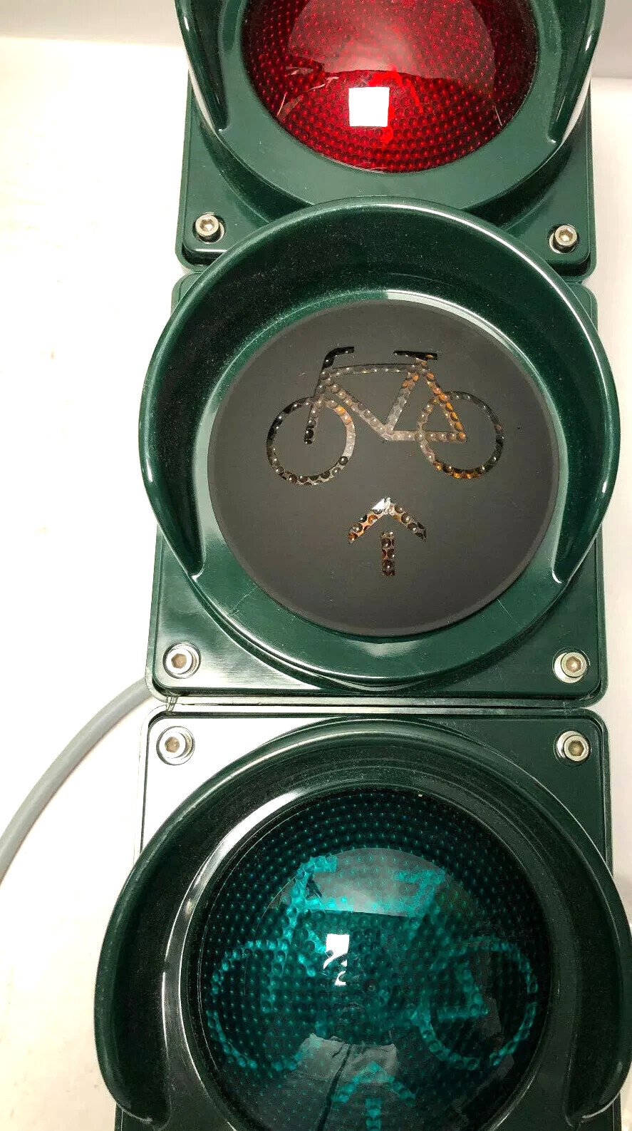 Traffic light system LED signal generator 3-field, red/yellow/green, wheel over light arrow ø100 mm