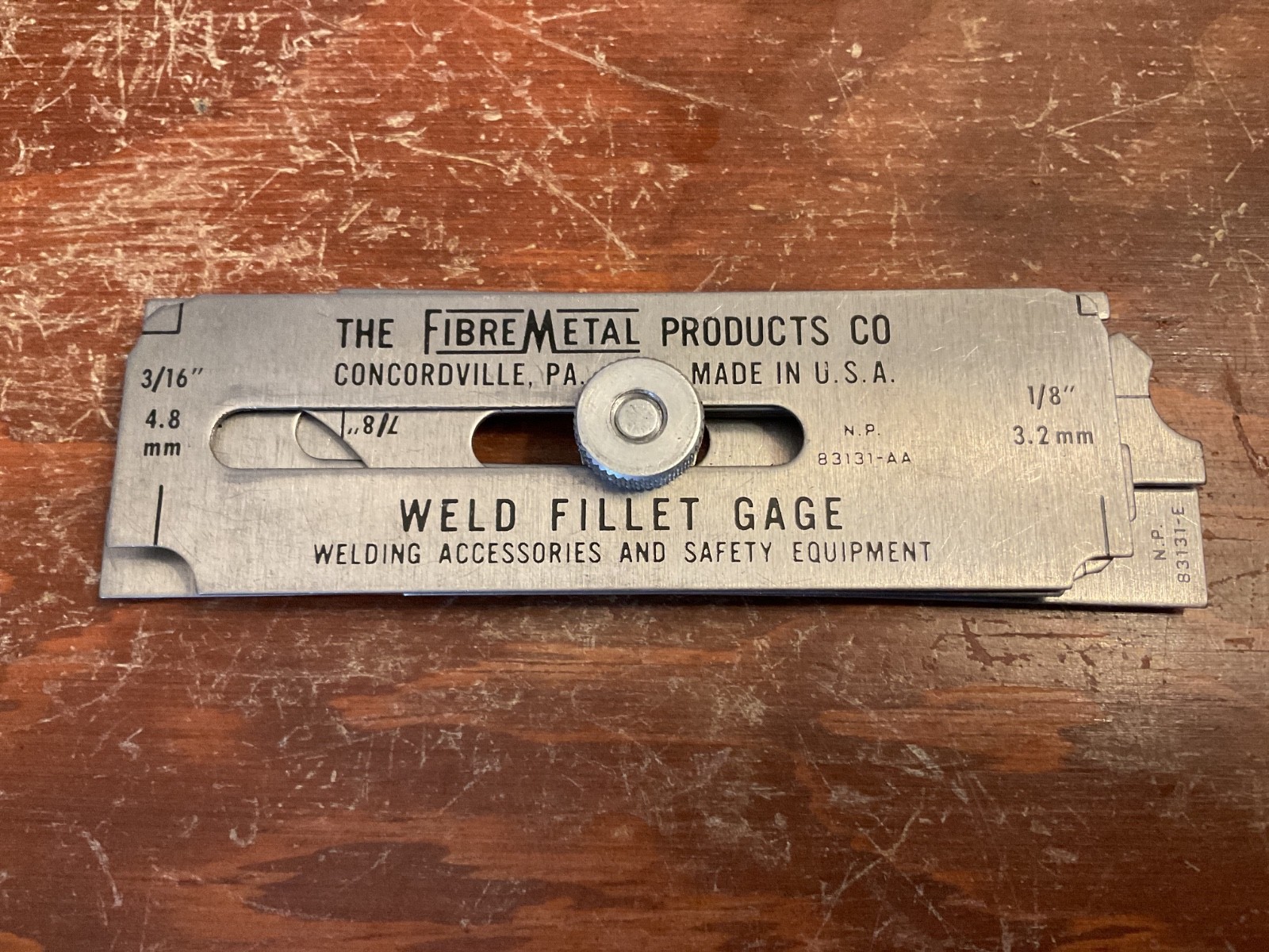 The Fibre Metal Products Co Weld Fillet Gage 7pc Welding Gauge – Made in USA