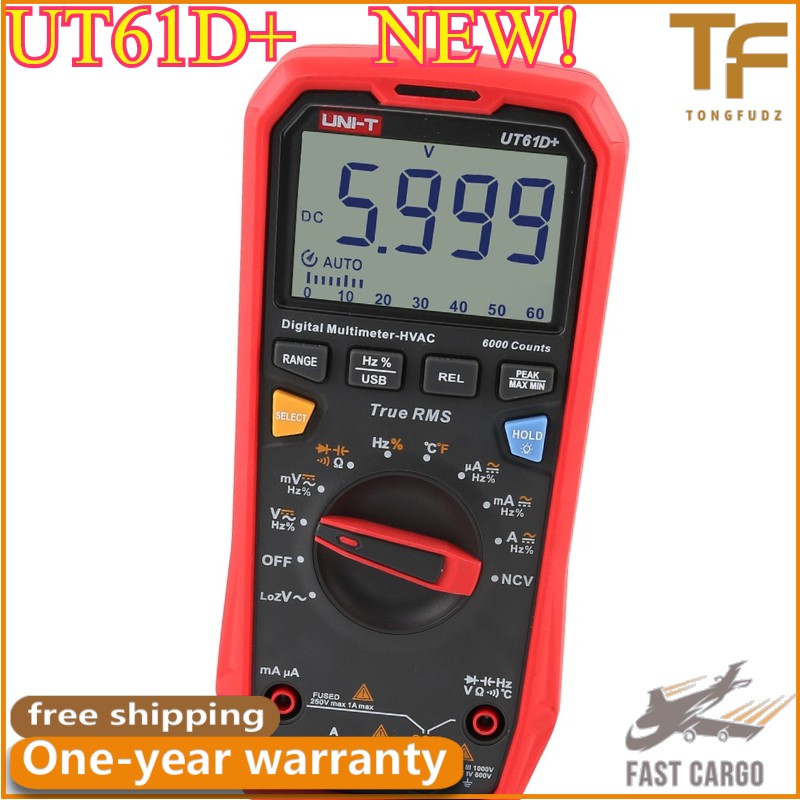 1PC NEW UNI-T UT61D+ 1000V True RMS Digital Multimeter USB Data Hold/backlight##