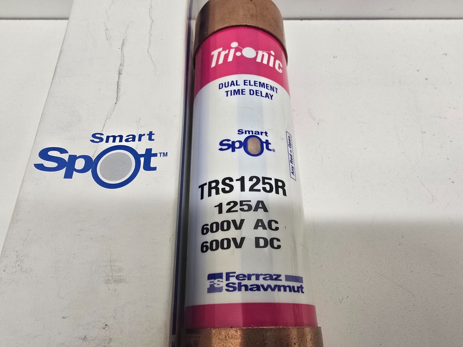 NEW OLD STOCK! FERRAZ SHAWMUT TRI-ONIC 125A SMART SPOT FUSE TRS125R