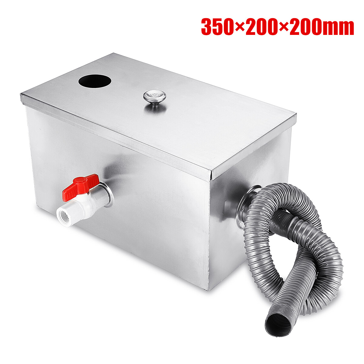 8LB 5GPM Stainless Steel Commercial Restaurant Kitchen Grease Trap Interceptor
