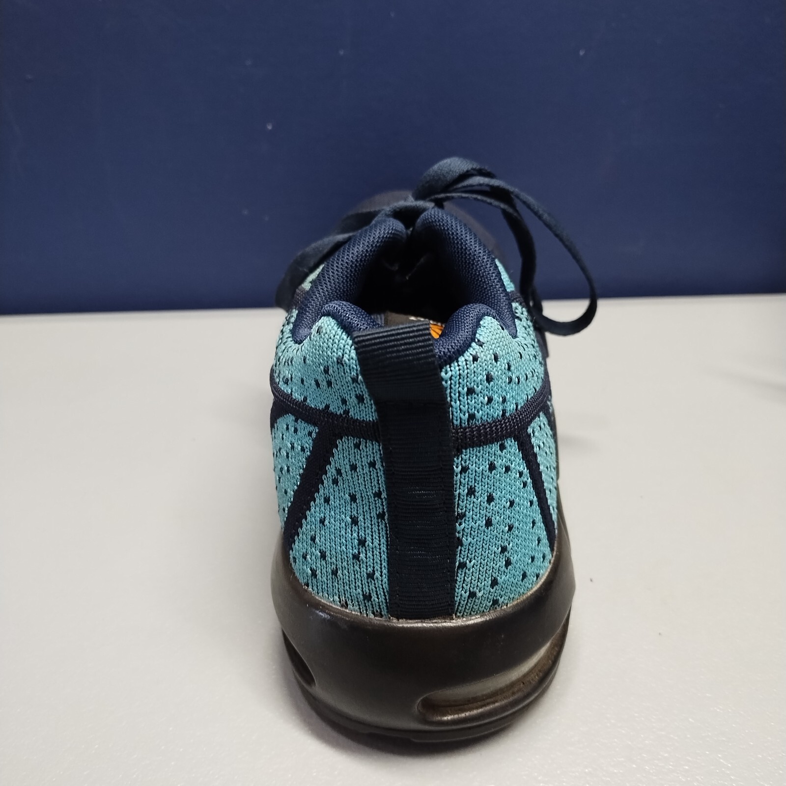 DYKHMILY Safety Work Shoes Womens 9 Navy Steel Toe Breathable Round Toe Lace Up