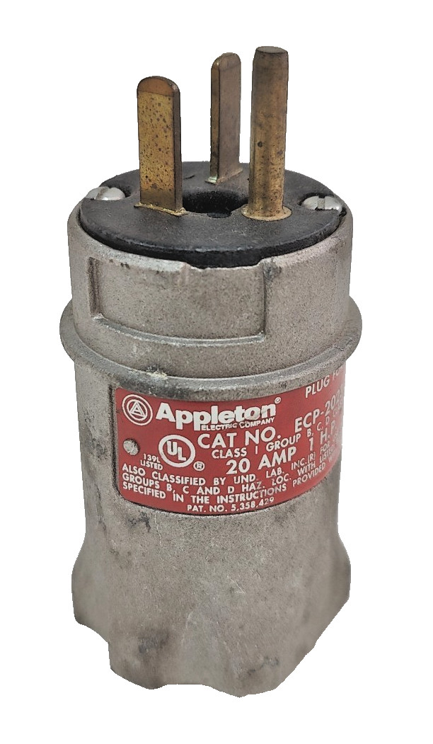 *NEW IN BOX* Appleton ECP2023 Model F Hazardous Location Plug 20A 125VAC