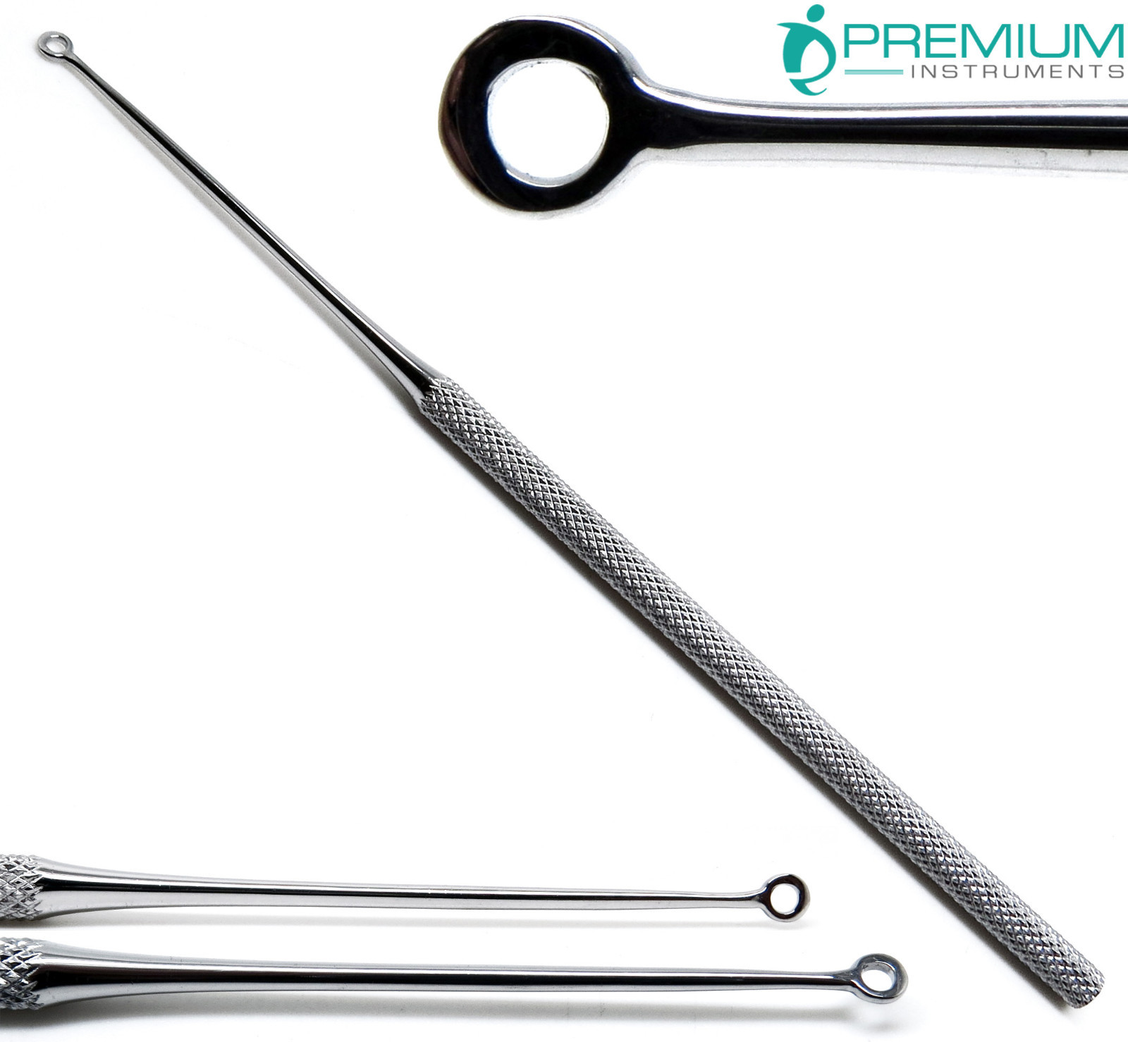 Buck Ear Blunt Curettes #1, #2, #3 Surgical Straight 6.5″ ENT New Set of 3 Pcs