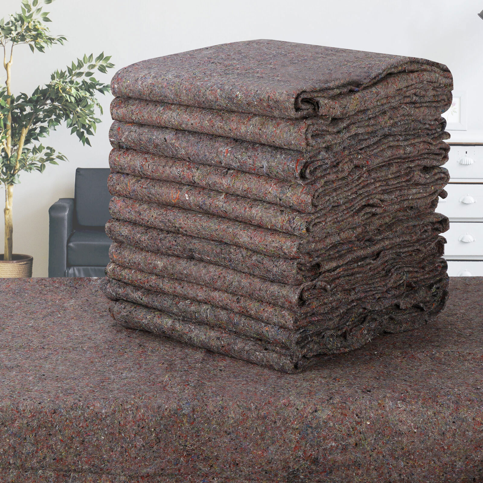 48 Pack Moving Blankets 53″ x 74″ (21 lb/dz) Moving Pads Shipping Furniture Pads