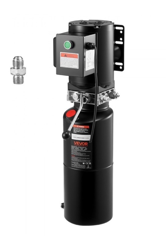 VEVOR Hydraulic Pump Power Unit AC 220V 10 Quart Single Acting Hydraulic Unit