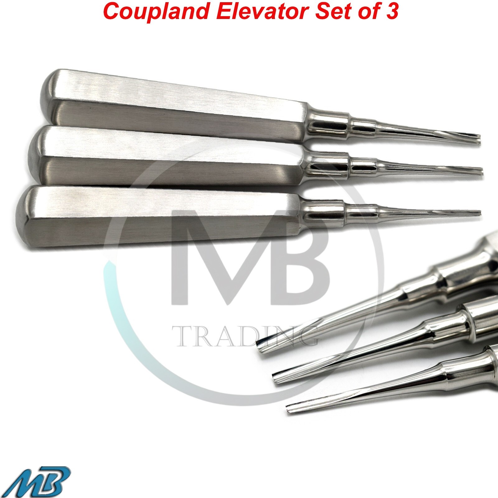 Dental Elevators Coupland Elevators Set of 3 Extracting Extraction Instruments