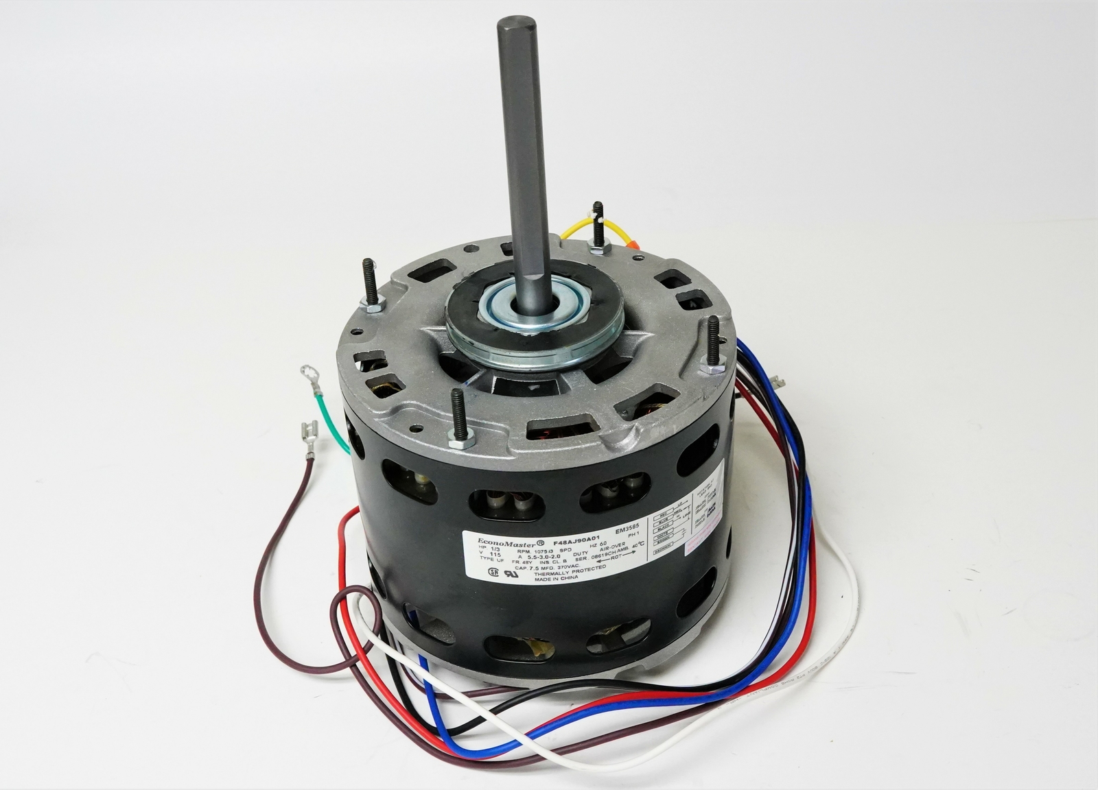 HVAC Blower Fan Motor 1/3 HP 1075 RPM 115 Volts for Fasco D727 with Capacitor