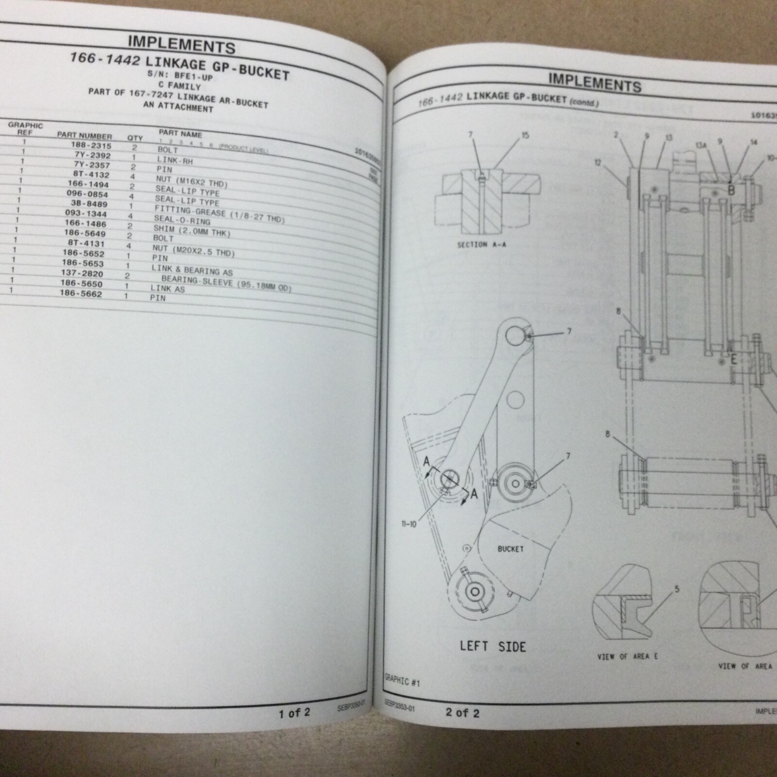 CAT Caterpillar 325C L PARTS MANUAL BOOK CATALOG LIST EXCAVATOR HYDRAULIC sn BFE