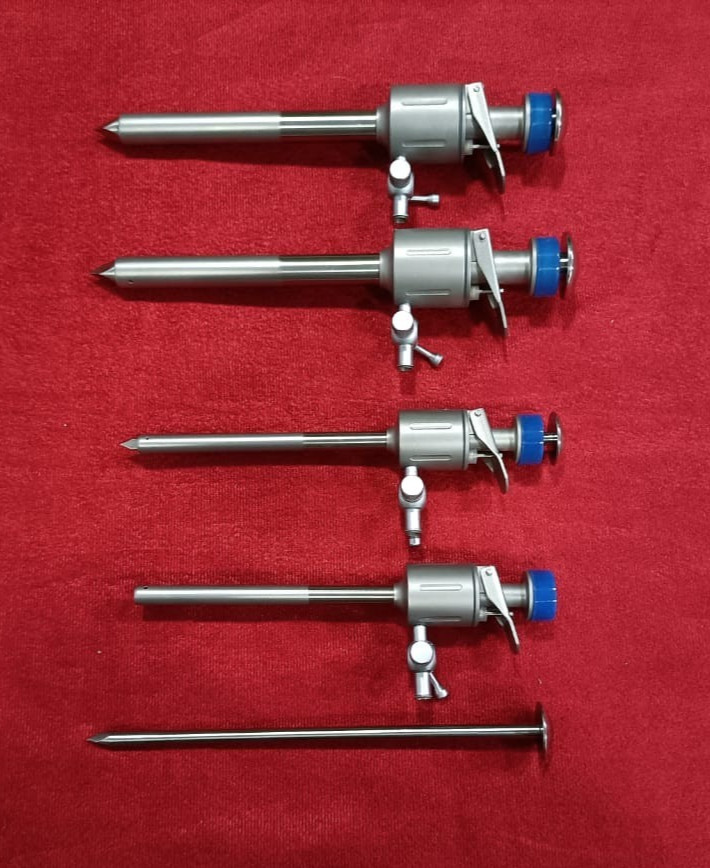 Laparoscopic Trocar Cannula 5mm/10mm SS Reusable Instruments – 4 nos.