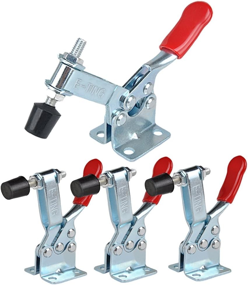 4-Pack 201B Quick Release Toggle Clamps – 198Lbs Antislip Grip for Woodworking