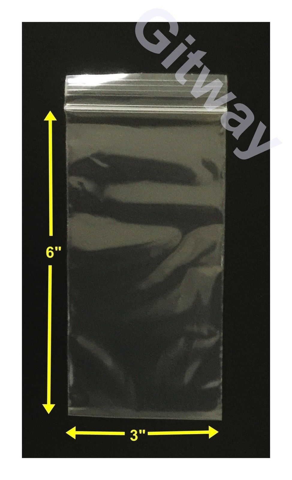 3″ x 6″ Reclosable Resealable Zip Top Lock Clear Poly Plastic 3×6 Bags 2 ML