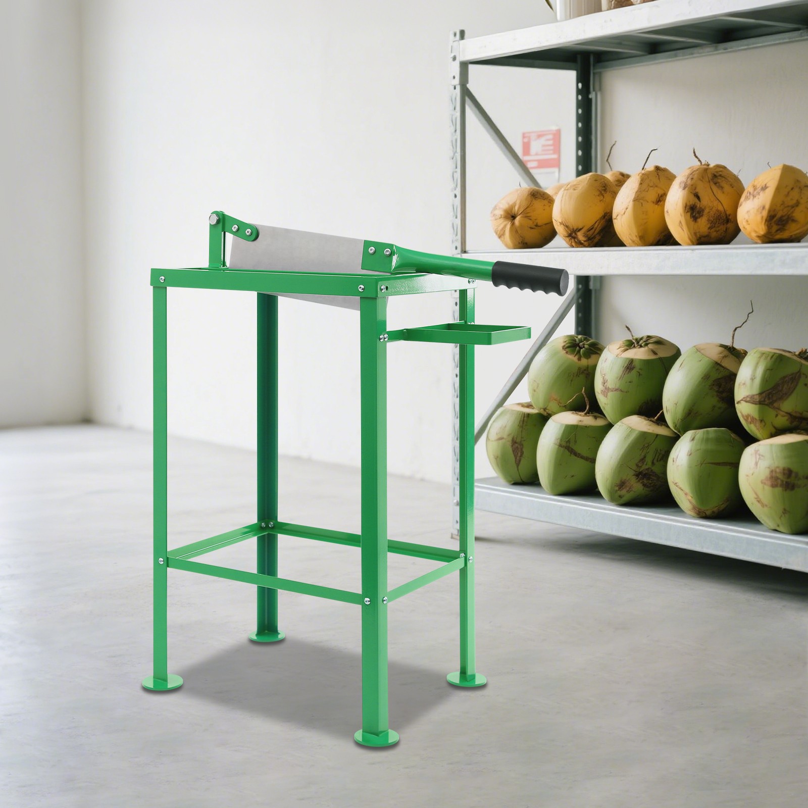 Commercial Coconut Opener Manual Cutter Floor Standing Coconut Cutting Tool