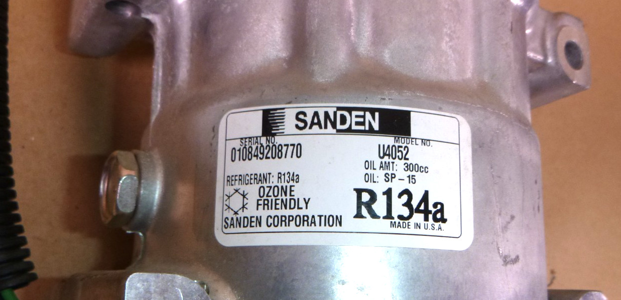 U4052 Sanden AC Compressor 24 Volt 2 Groove SD7H15 Platform 7 Cylinder R-134a