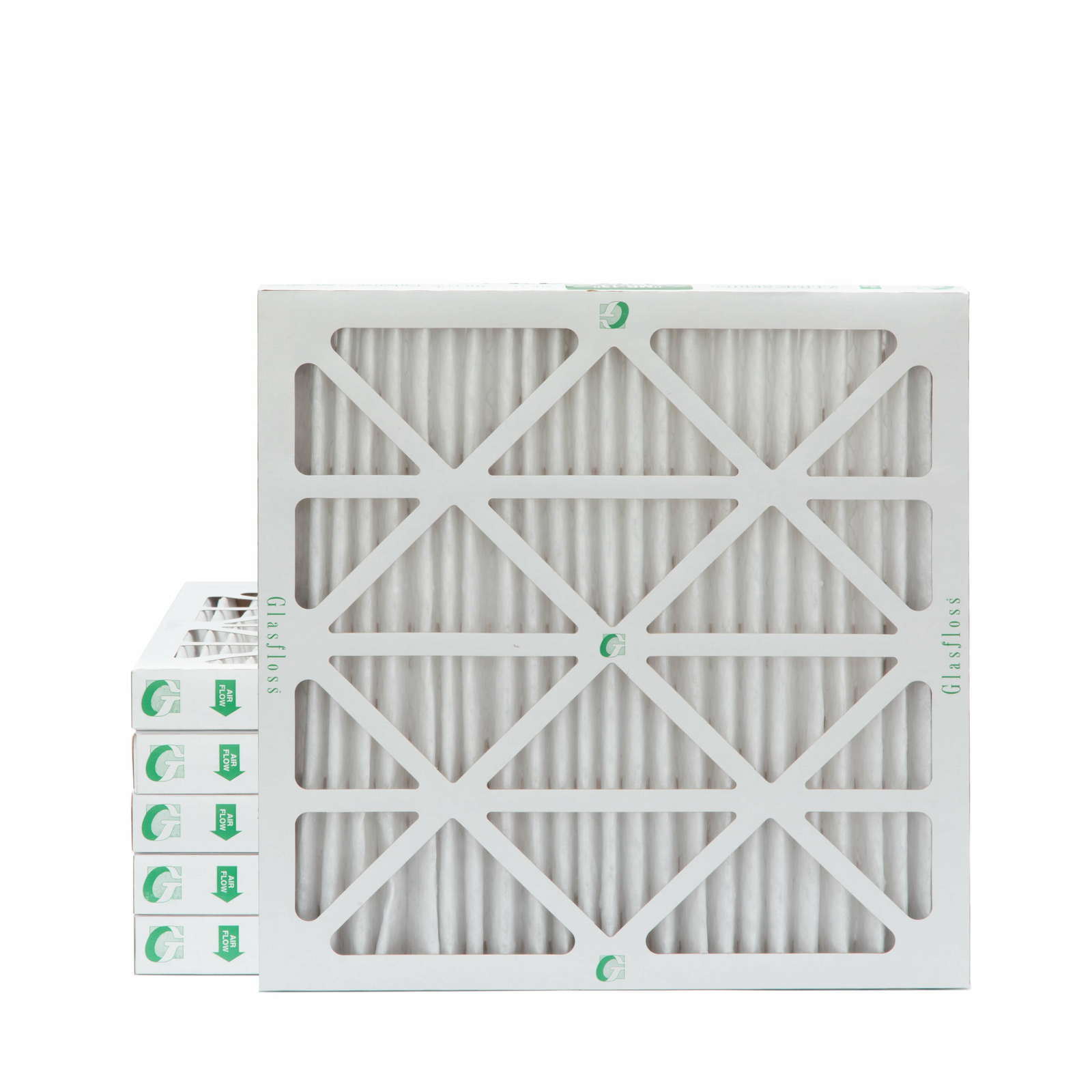 Glasfloss ZL 18x18x2 MERV 10 (FPR 7) Pleated Furnace Air Filters. 6 Pack