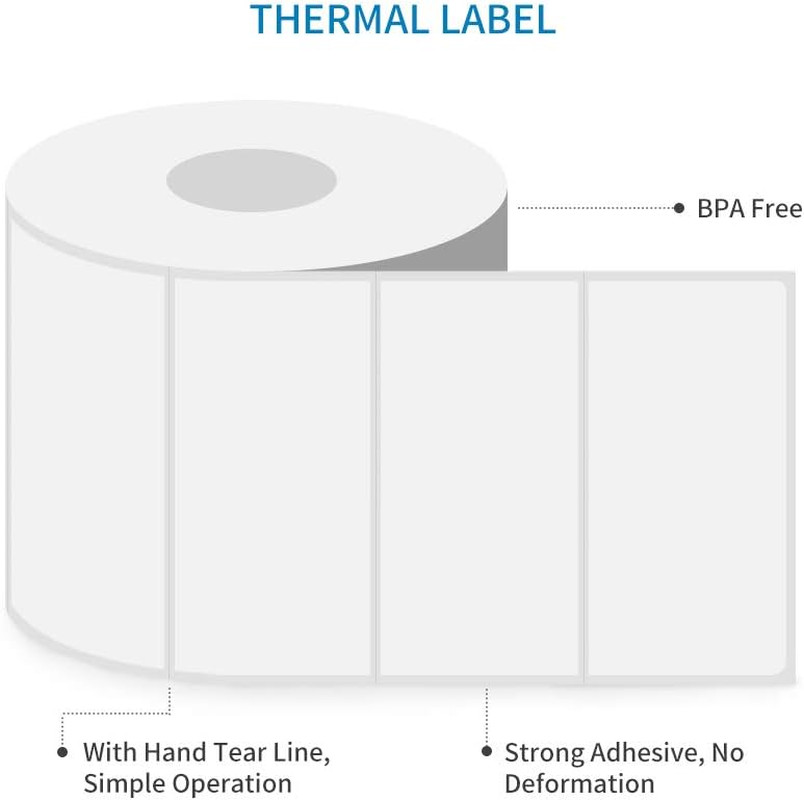 Essential 4″X2″ Direct Thermal Barcode Labels, Shipping Labels, 750 Labels of R