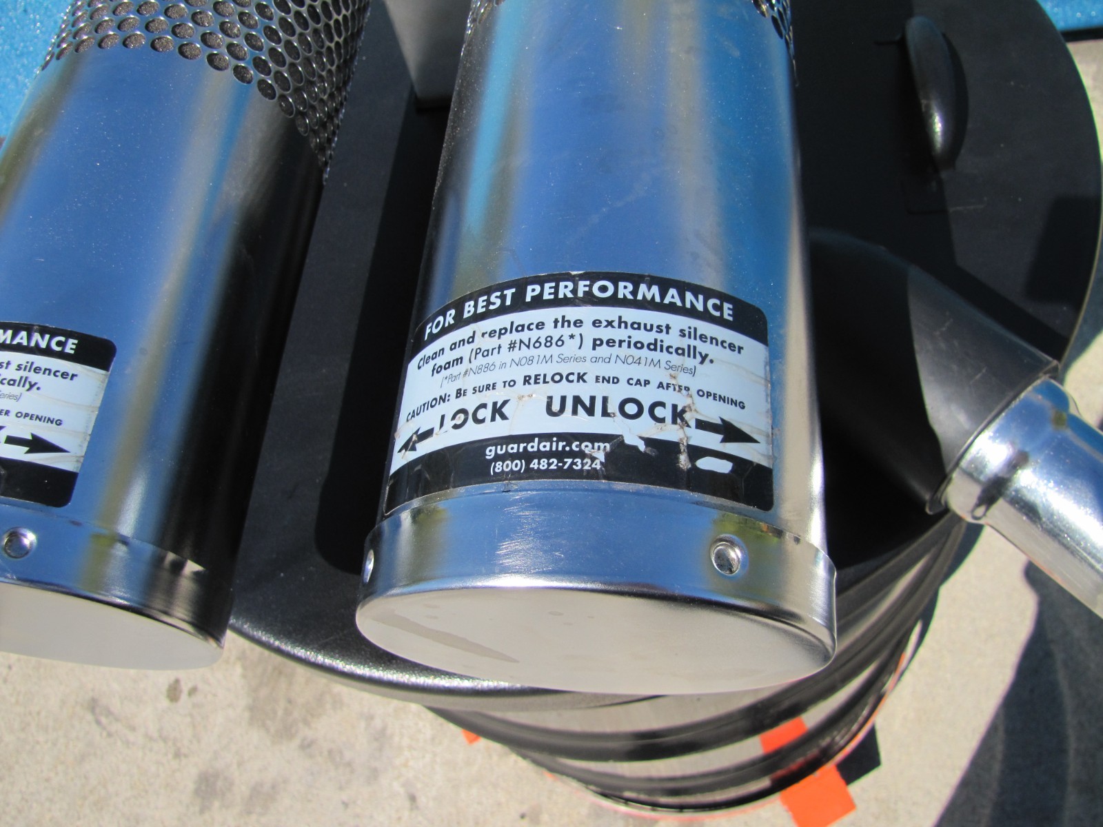 Guard Air Portable Air Powered Vacuum Cleaner 55 Gallon Drum w/ Air Hose