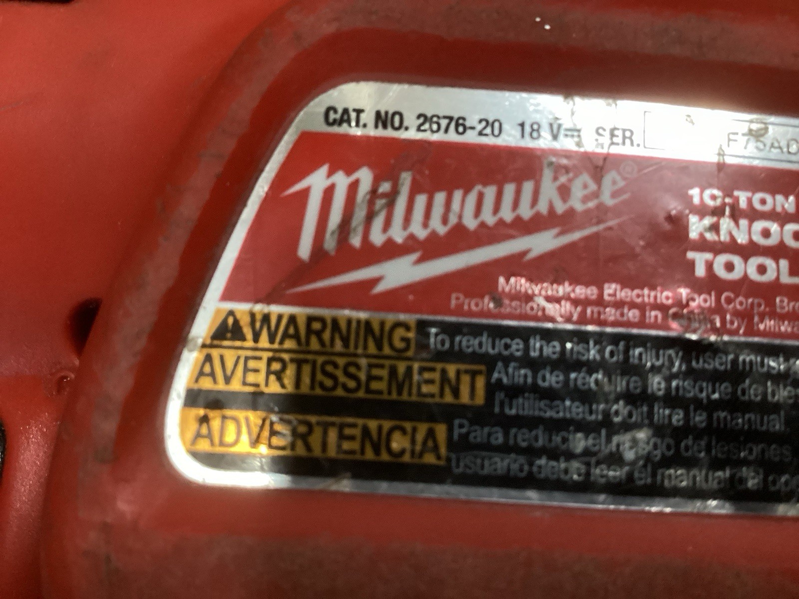 Milwaukee 2676-20 M18 Force Logic 10-Ton KNOCKOUT TOOL PARTS