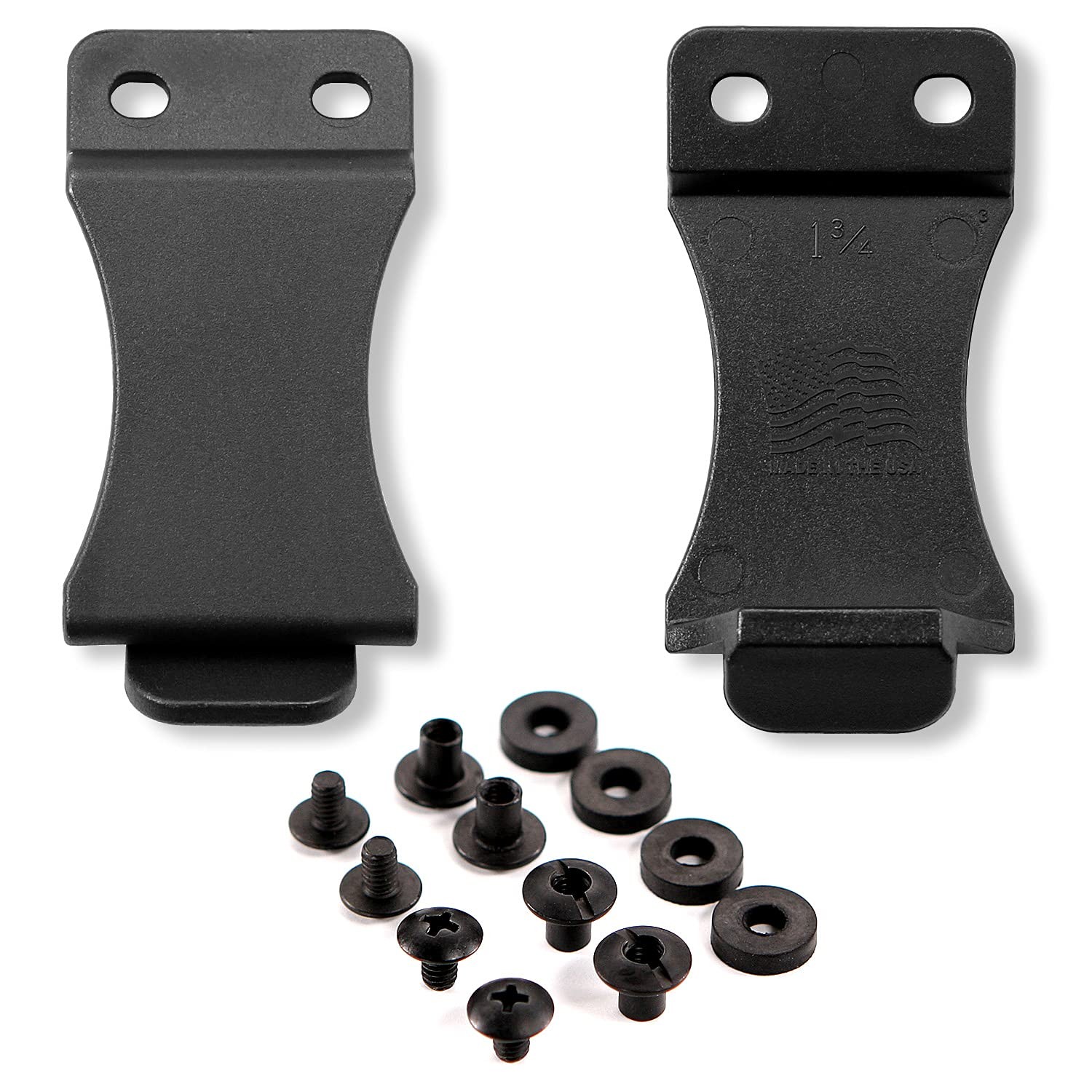 Holster Belt Clip IWB/OWB With Mounting Hardware Fits Kydex Knife Sheaths