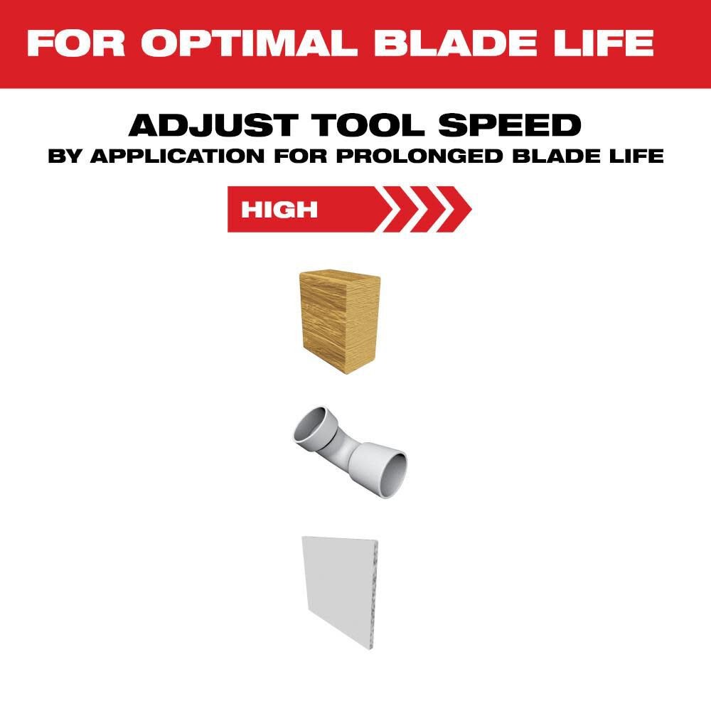 Milwaukee Open-Lok 1-3/8Inch Hcs Wood Blades 3Pk