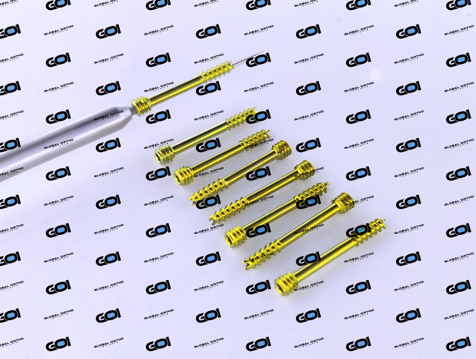 3.0mm Headless Compression Screws 16-34mm Length W/ Drive Titanium 51 Pcs Set
