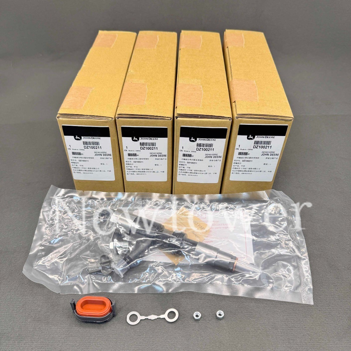 4X New Fuel Injector DZ100211 FOR John Deere 4045T 6068T 095000-6320 RE530361