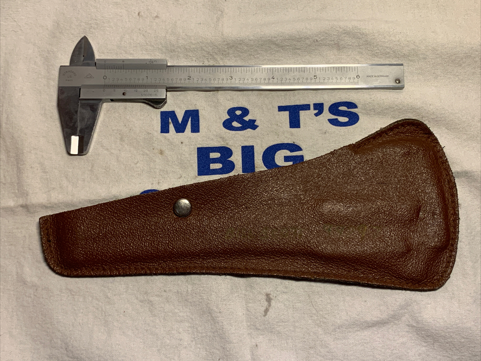 CSE Germany Vernier Caliper Precision Measuring Tool 0-6″ in leather sleeve