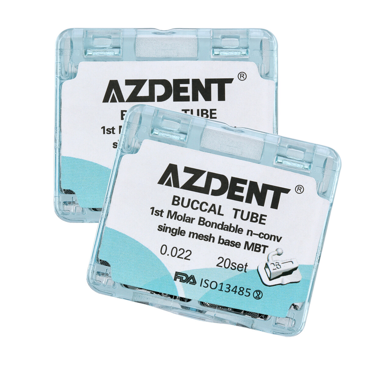 AZDENT Dental Orthodontic Bondable Buccal Tube 1st /2nd Molar Roth /MBT Non-Conv