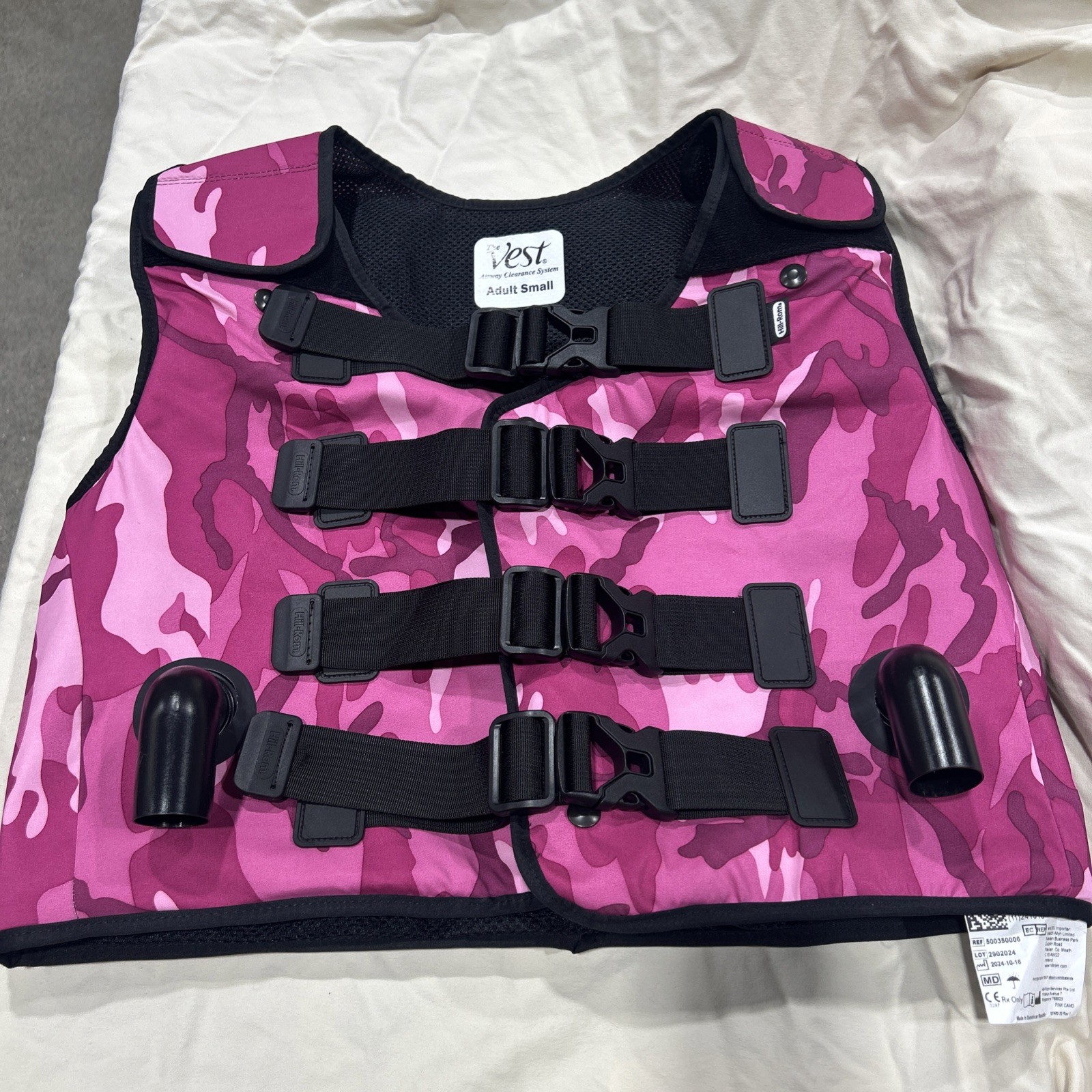 Hill-Rom The Vest Airway Clearance System Adult Large- Pink Camo (Vest Only) VGC
