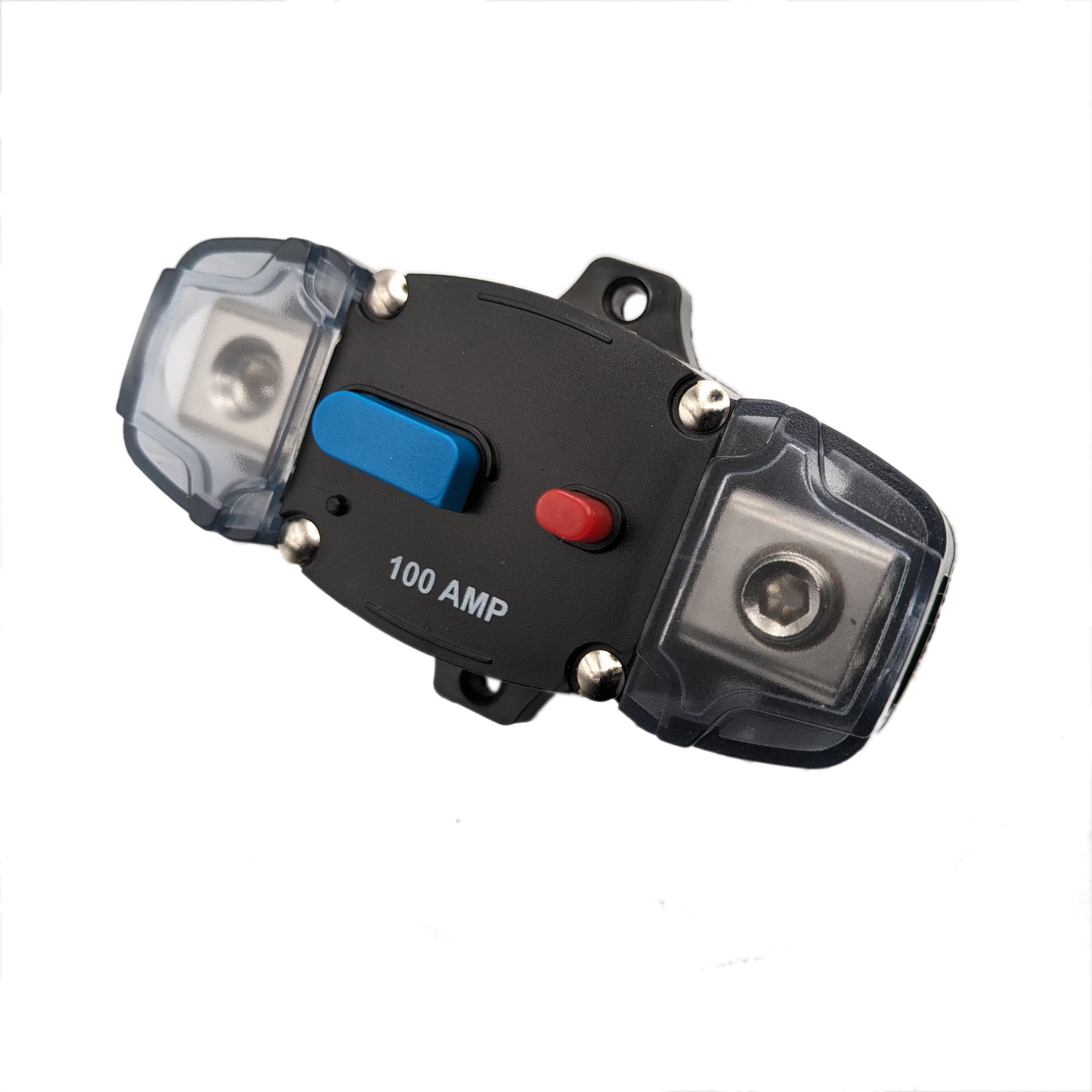 100 Amp 12-48V DC Inline Circuit Breaker w/ Cover Car/Audio/Boat/Solar/Inverter