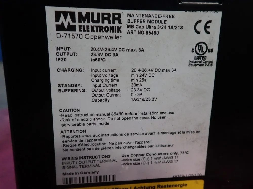 MURR ELEKTRONIK D-71570 BUFFER MODULE 04200565317