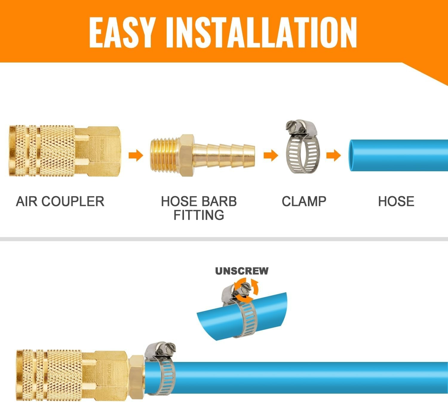 3/8» NPT Brass Hose Barb Fittings, 3/8» NPT Male Thread to 3/8 Inch Barbed …