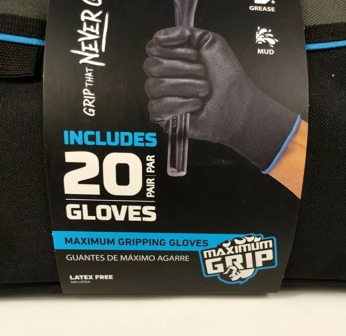Grease Monkey Gorilla Grip 20 Gloves Mechanic Maximum Gripping Large Grab Go Bag