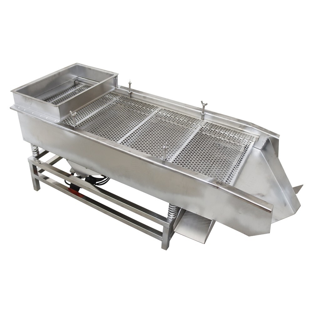 Double Layer 10mm&5mm Stainless Steel Linear Vibrating Screen Two Motor 110V