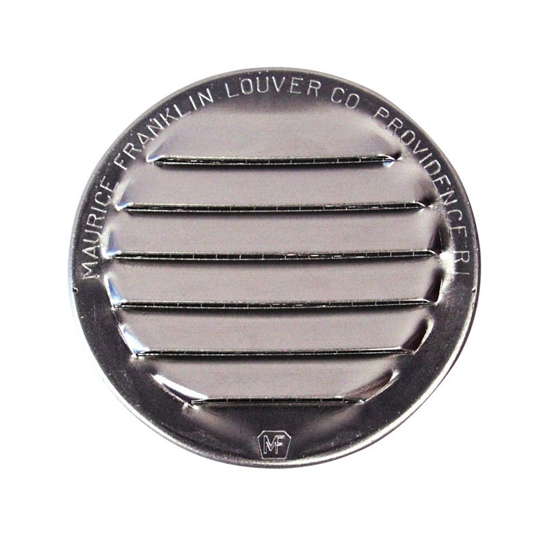 Maurice Franklin Louver RL-100 3 Mill Finish Round Aluminum Screen Louver 3 in.