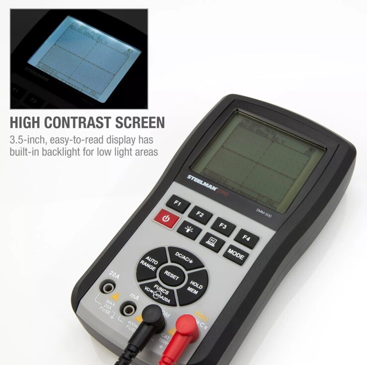Steelman 500 AutoRanging True RMS Digital Oscilloscope and Multimeter SMM-500