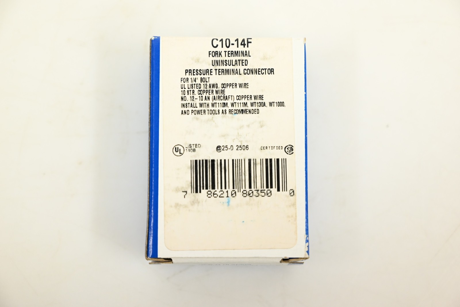 Thomas & Betts C10-14F Fork Terminal Uninsulated Pressure Terminal Connector