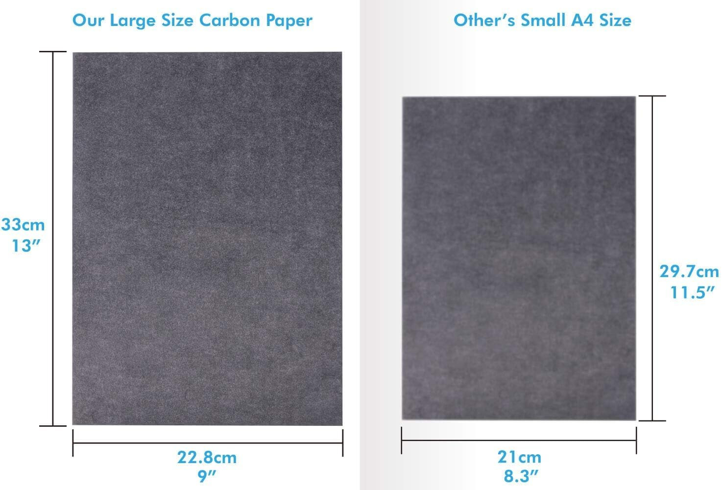 100 Sheets Black Carbon Transfer Paper 9×13 Art Tracing Sheets Wood Canvas