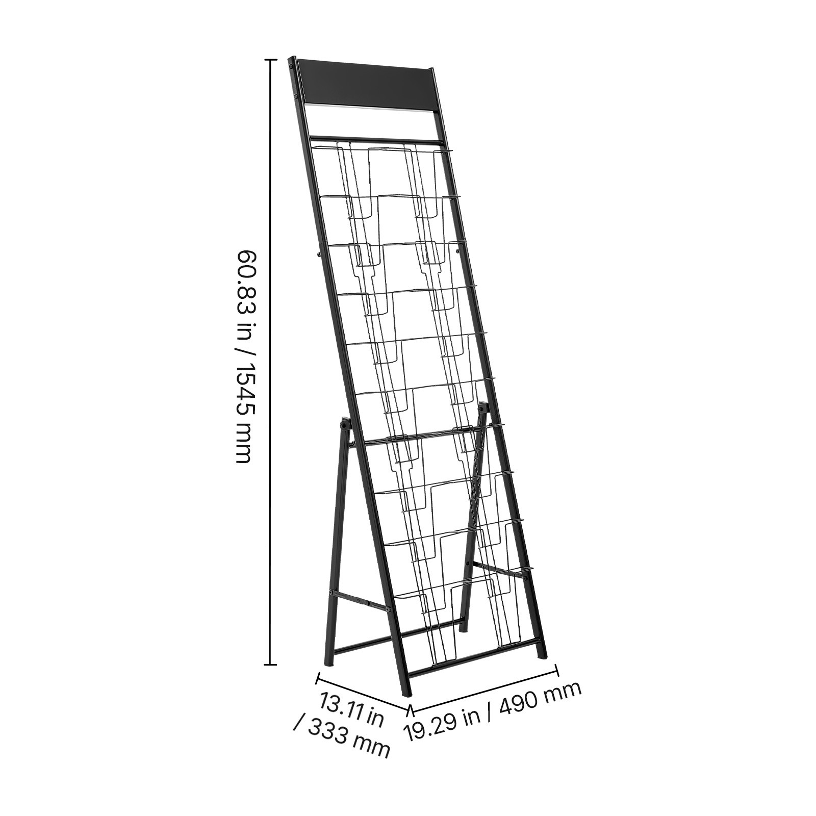 Uimoso 20-Pocket Magazine and Brochure Display Rack for Literature Organization