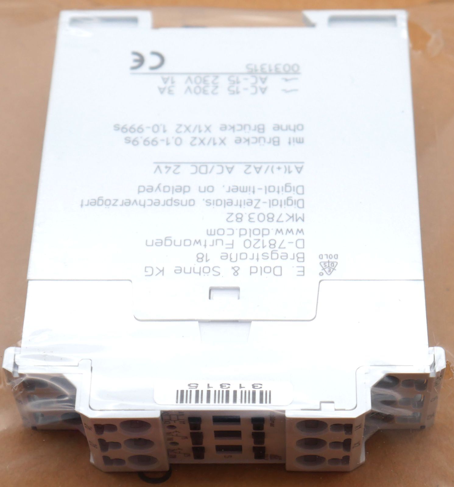 Dold MK7803.82 AC/DC24V 0.1-999S 0031315 Digital Timing Relay -Unused/Original Box-