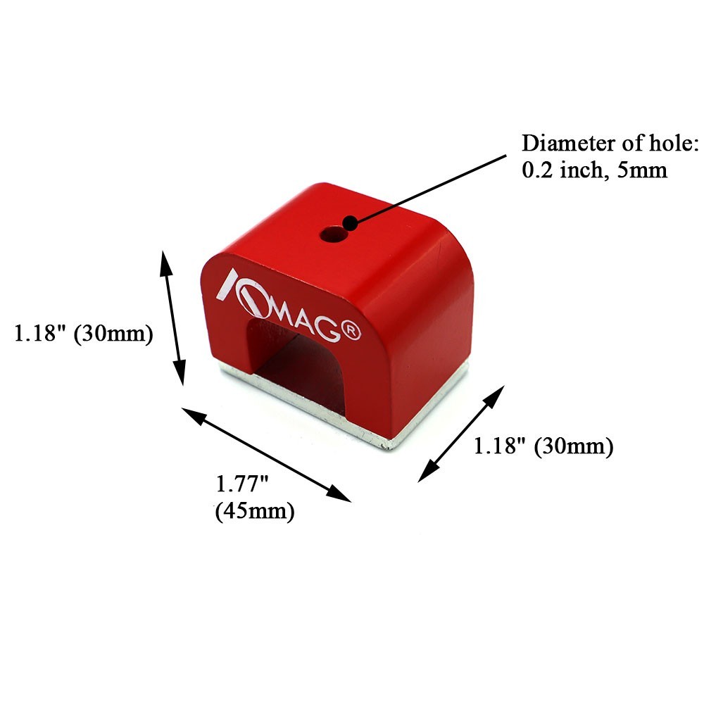 30 lbs Red U Shaped Magnet Horseshoe Alnico Strong Magnets for Nails & Education
