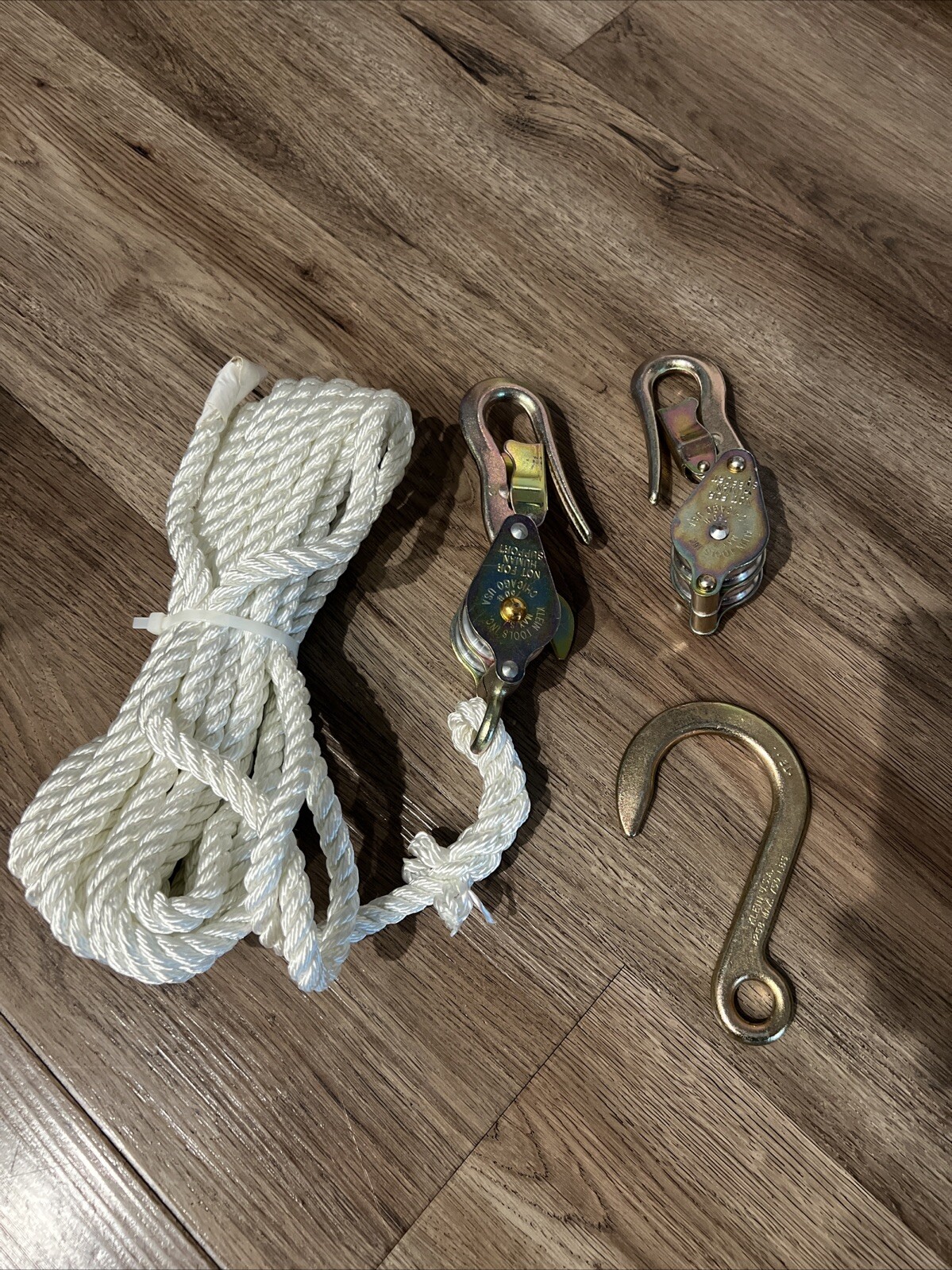 Klein Tools H1802-30SR Block and Tackle, Blocks 267/268, Anchor Hook 259