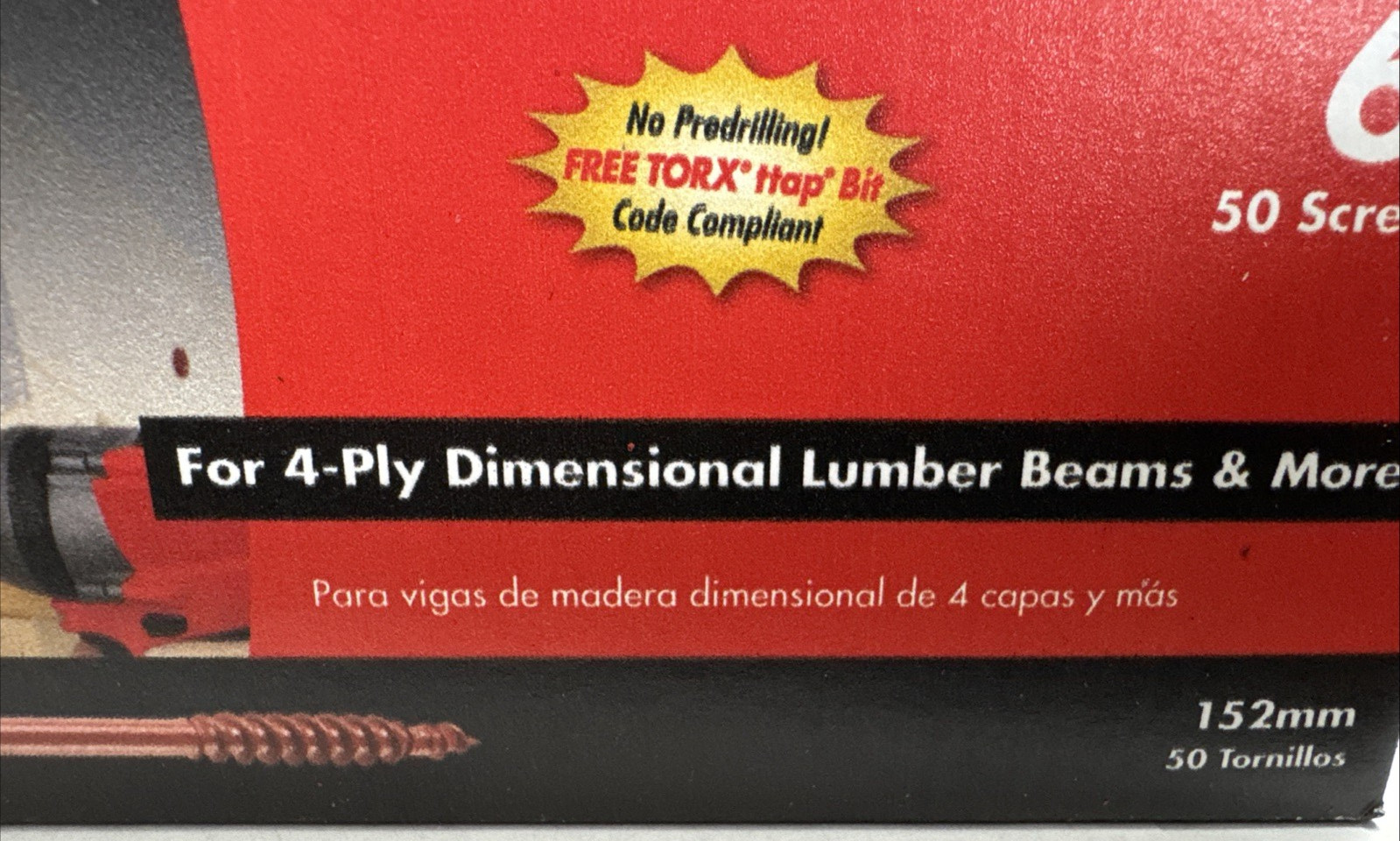 FastenMaster FMFL006-50 FlatLOK Torx TTAP 40-Drive Structural Wood Screws 6 in.
