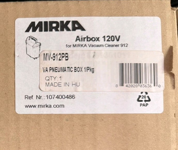 NEW Mirka Airbox US 8999301011 120V Pneumatic Control Box MV-912PB