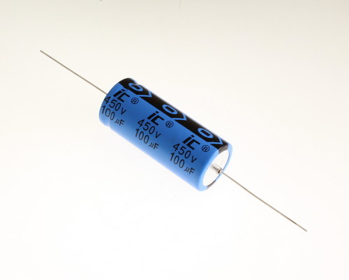 2x 100uF 450V Axial Electrolytic Aluminum Capacitor Volts DC 100mfd 450VDC