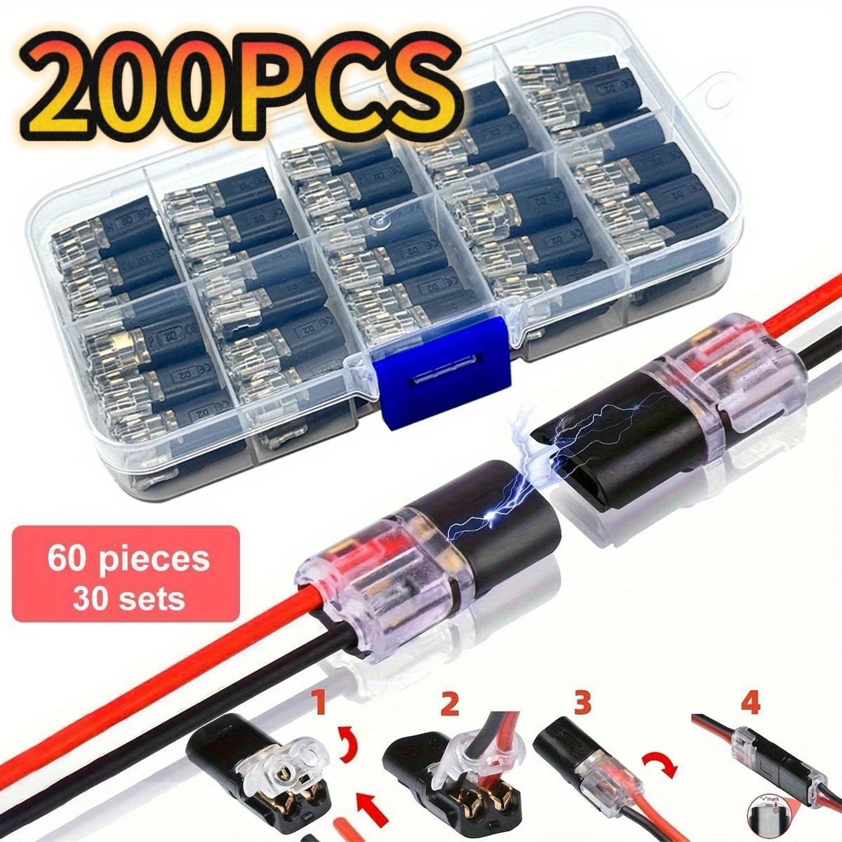 Quick Wire Connector No Strip Dual Line Cable Terminal Connector