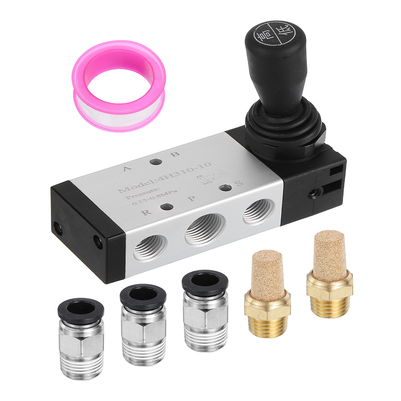 Pneumatic Valve 1/4″ NPT 5 Way 2 Position Air Solenoid Manual Control Push Pull