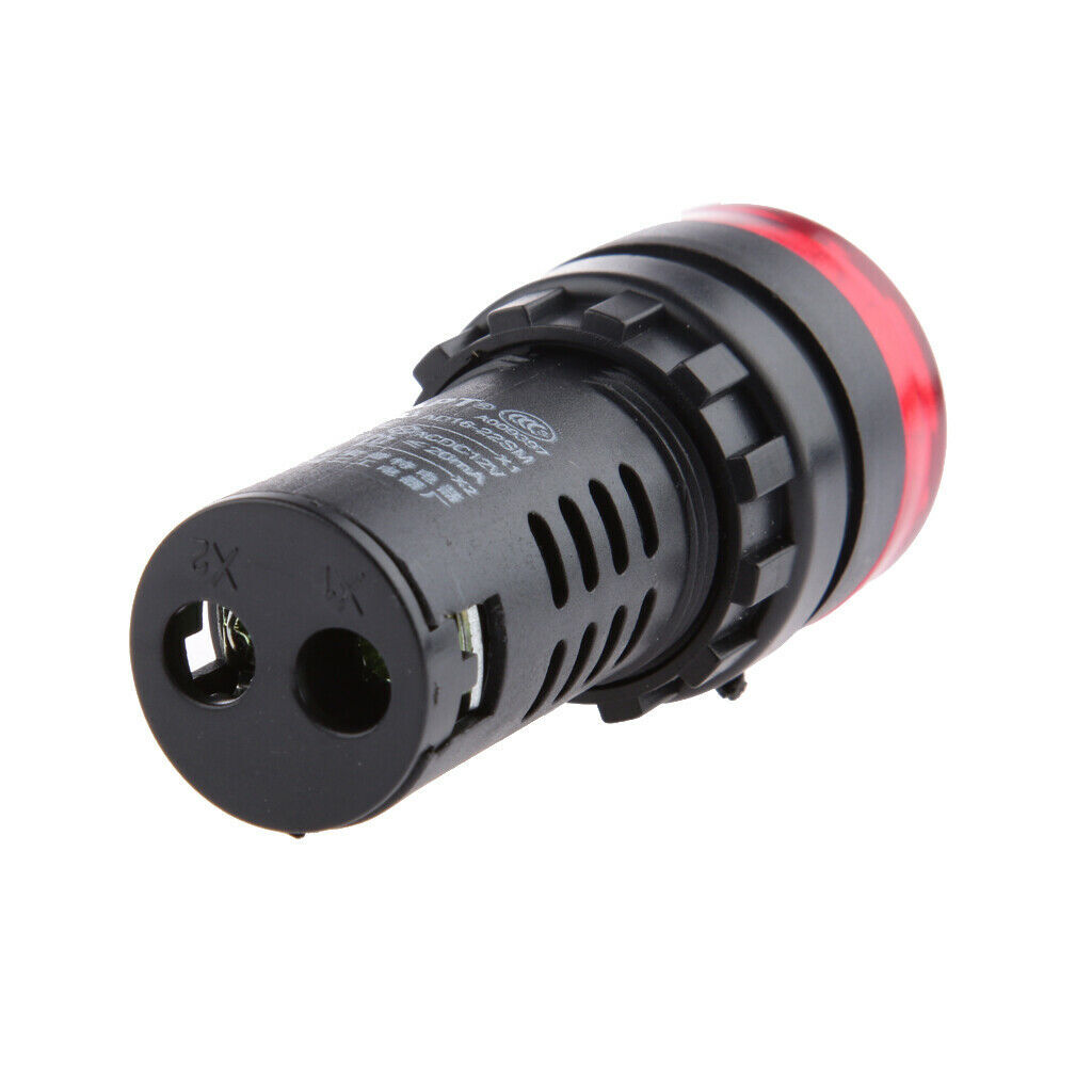 2Pack DC 12V Red LED Signal Light Buzzer Alarm Indicator Flash Light Panel Lamp