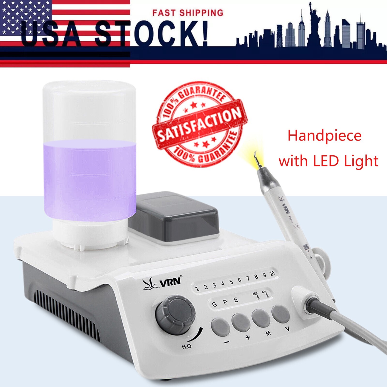 LED Dental Ultrasonic Piezo Scaler Handpiece Bottles Fit EMS Cavitron Woodpecker