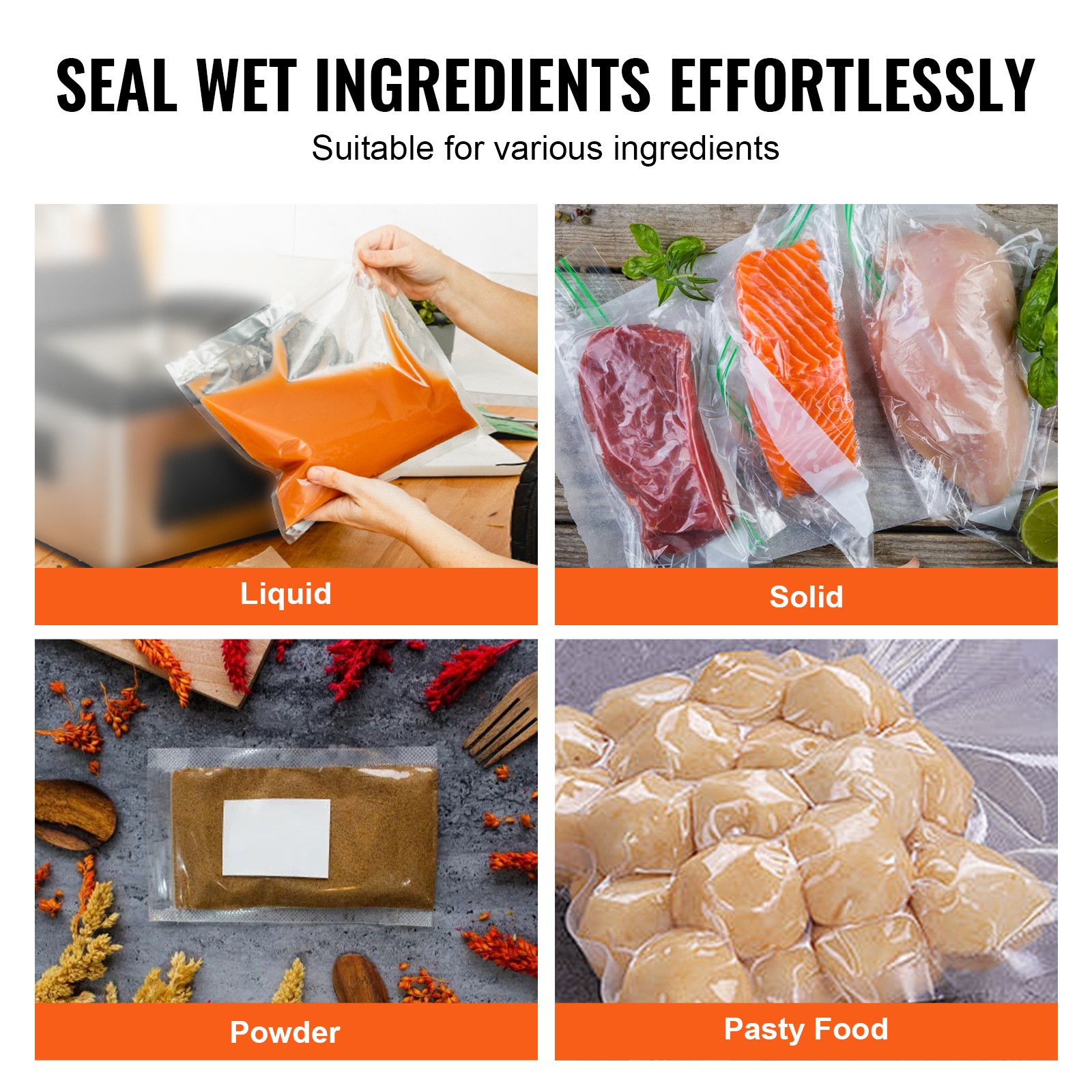 Commercial Vacuum Sealer Extra Deep 200mm Automatic Food Packing Sealing Machine